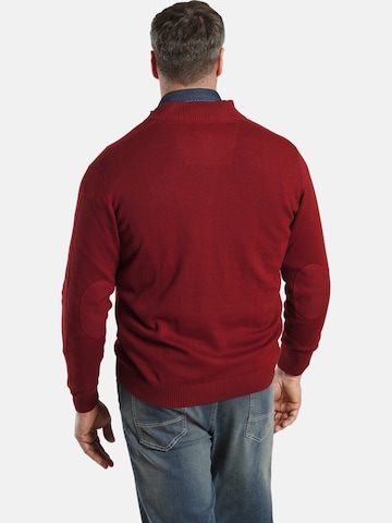 Charles Colby Knit Cardigan ' Duke Gibbs ' in Red