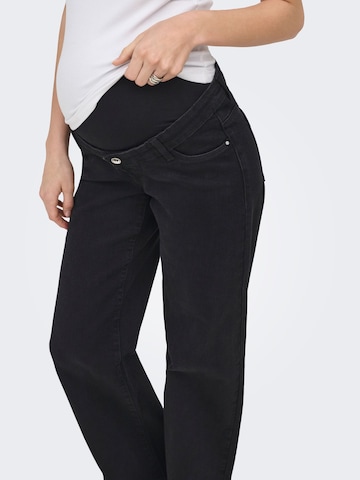 Only Maternity Wide leg Jeans in Zwart