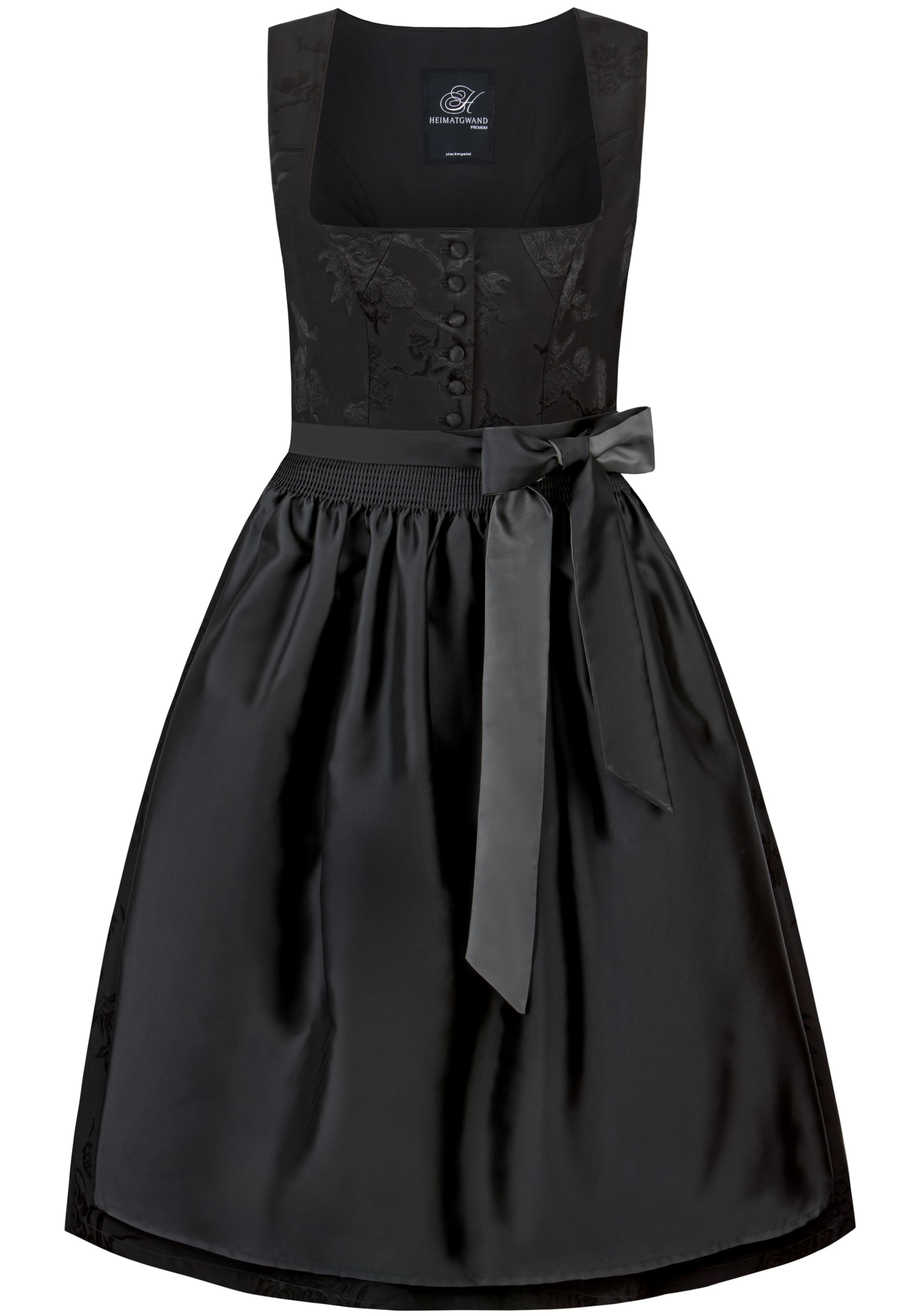STOCKERPOINT Dirndl 'Marlene' in Zwart: voorkant