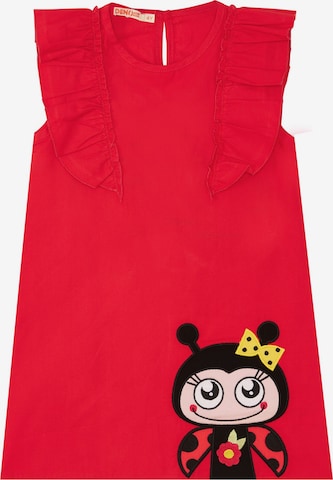 Denokids Dress 'Lady Bug Frill' in Red: front