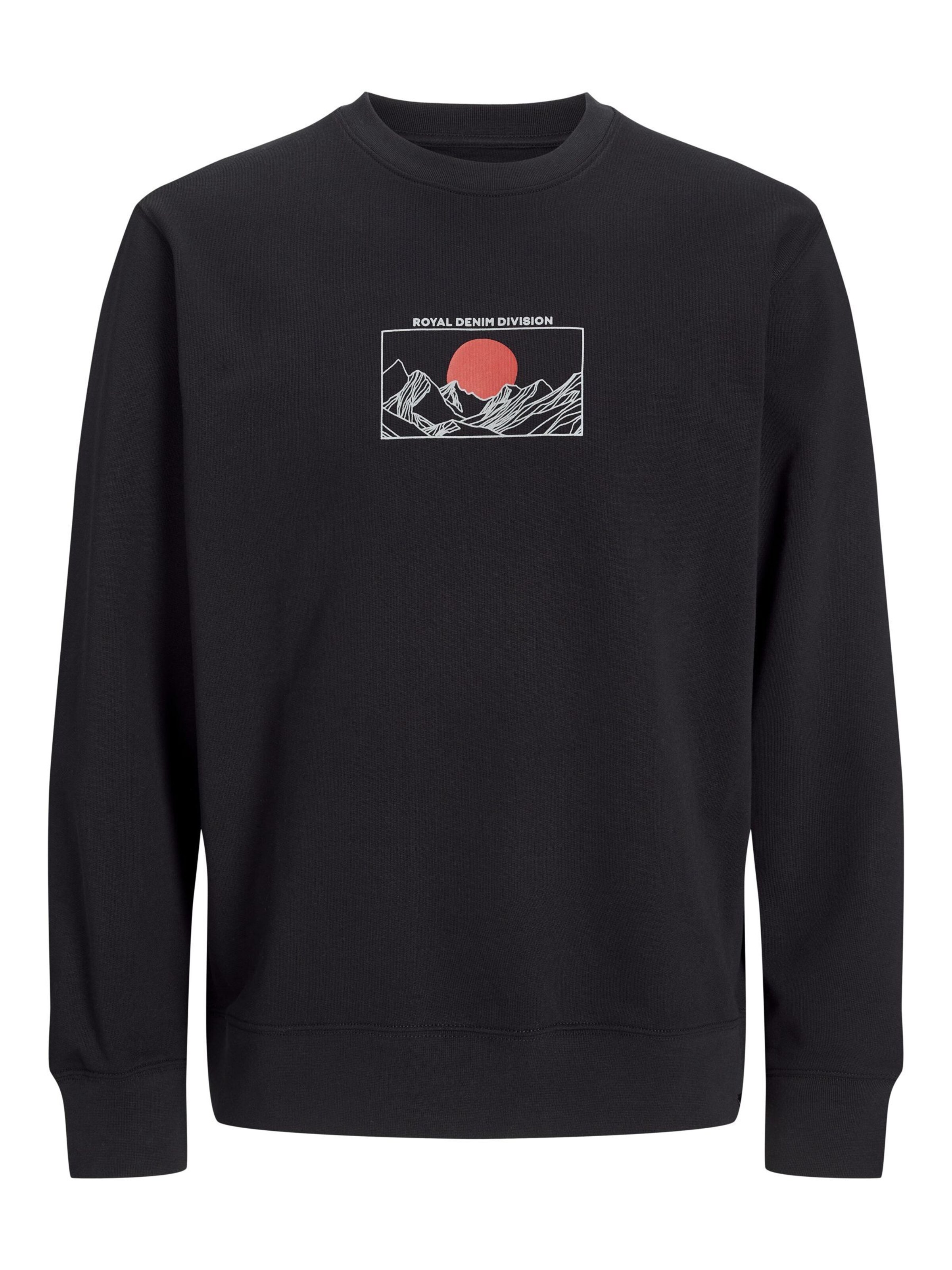 Sweat-shirt R.D.D. ROYAL DENIM DIVISION en noir : devant