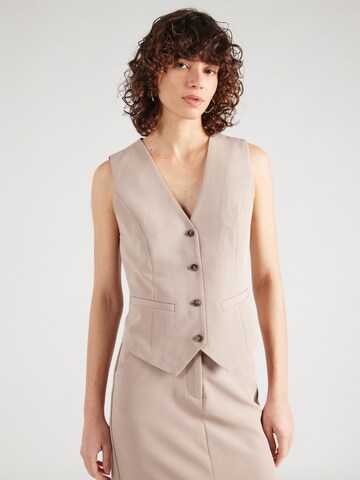 PIECES - Chaleco para traje 'BOXXY' en beige: frente