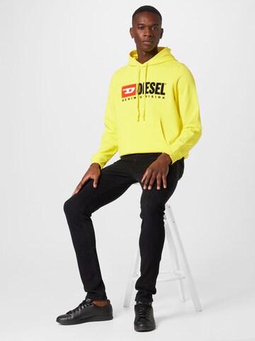 DIESEL Sweatshirt 'GINN' in Yellow