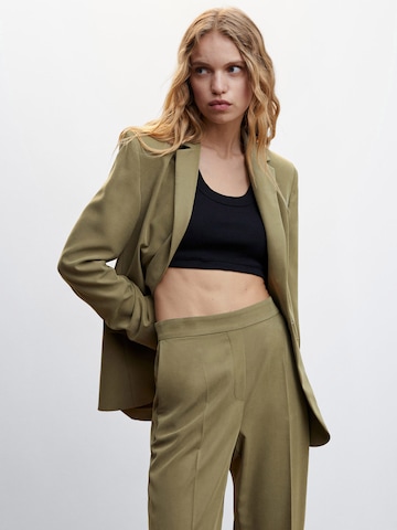 Loosefit Pantalon à plis 'Marina' MANGO en beige : devant