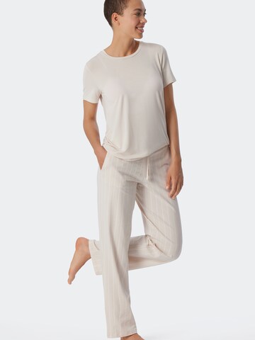 SCHIESSER - Pantalón de pijama 'Mix & Relax' en beige