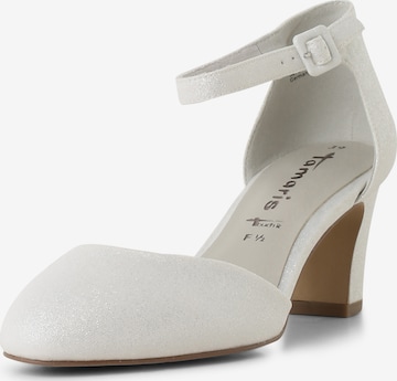Escarpins à bride arrière Tamaris en blanc : devant