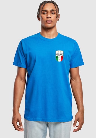 Mister Tee T-Shirt 'Azurro Italia' in Blau