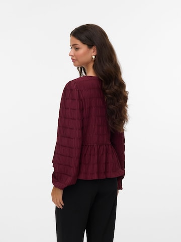 Chemisier 'VMERMA' VERO MODA en rouge