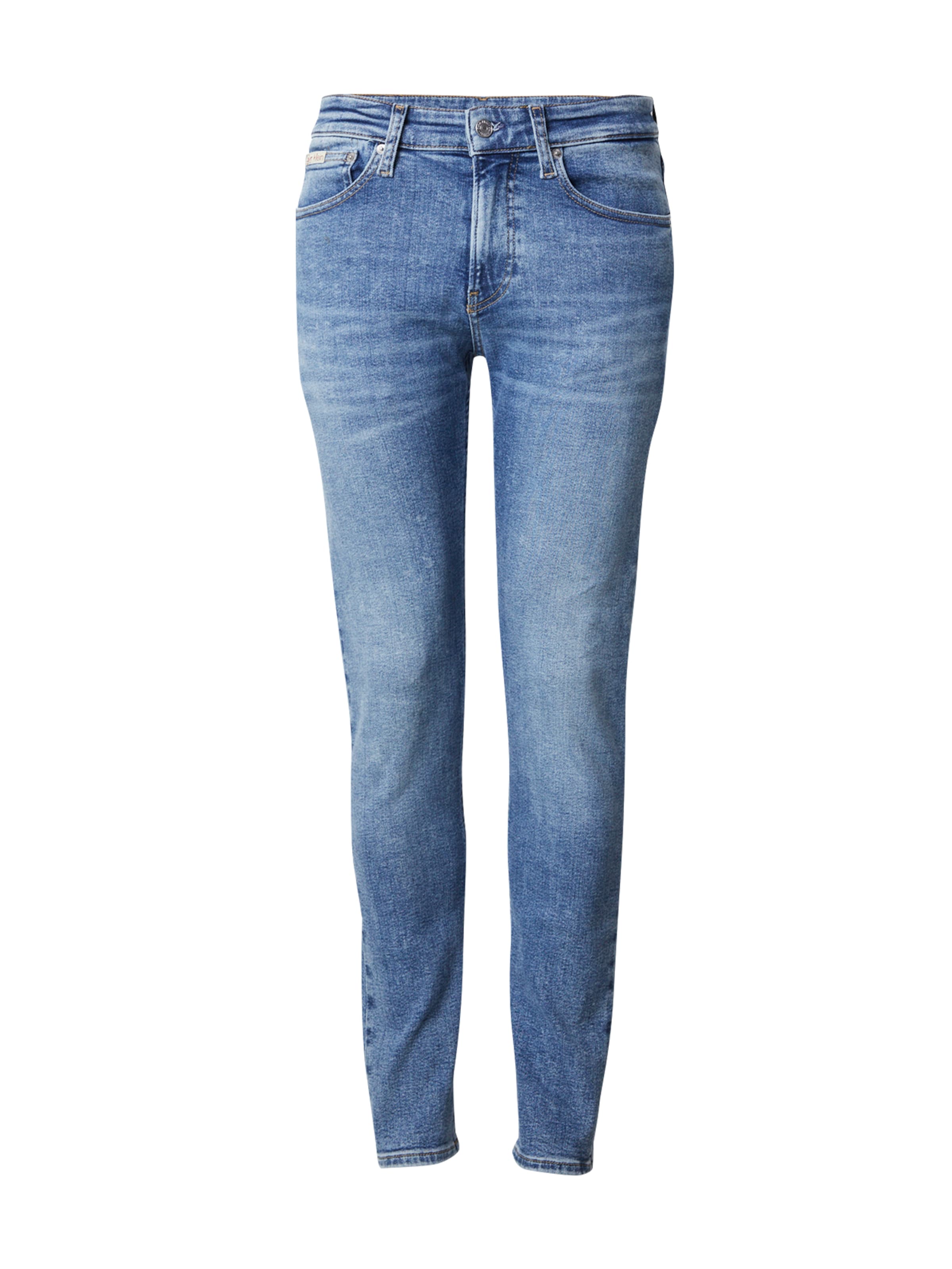 Coupe slim Jean Calvin Klein Jeans en bleu : devant