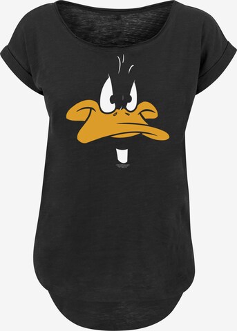 Maglietta 'Looney Tunes Daffy Duck Big Face' di F4NT4STIC in nero: frontale