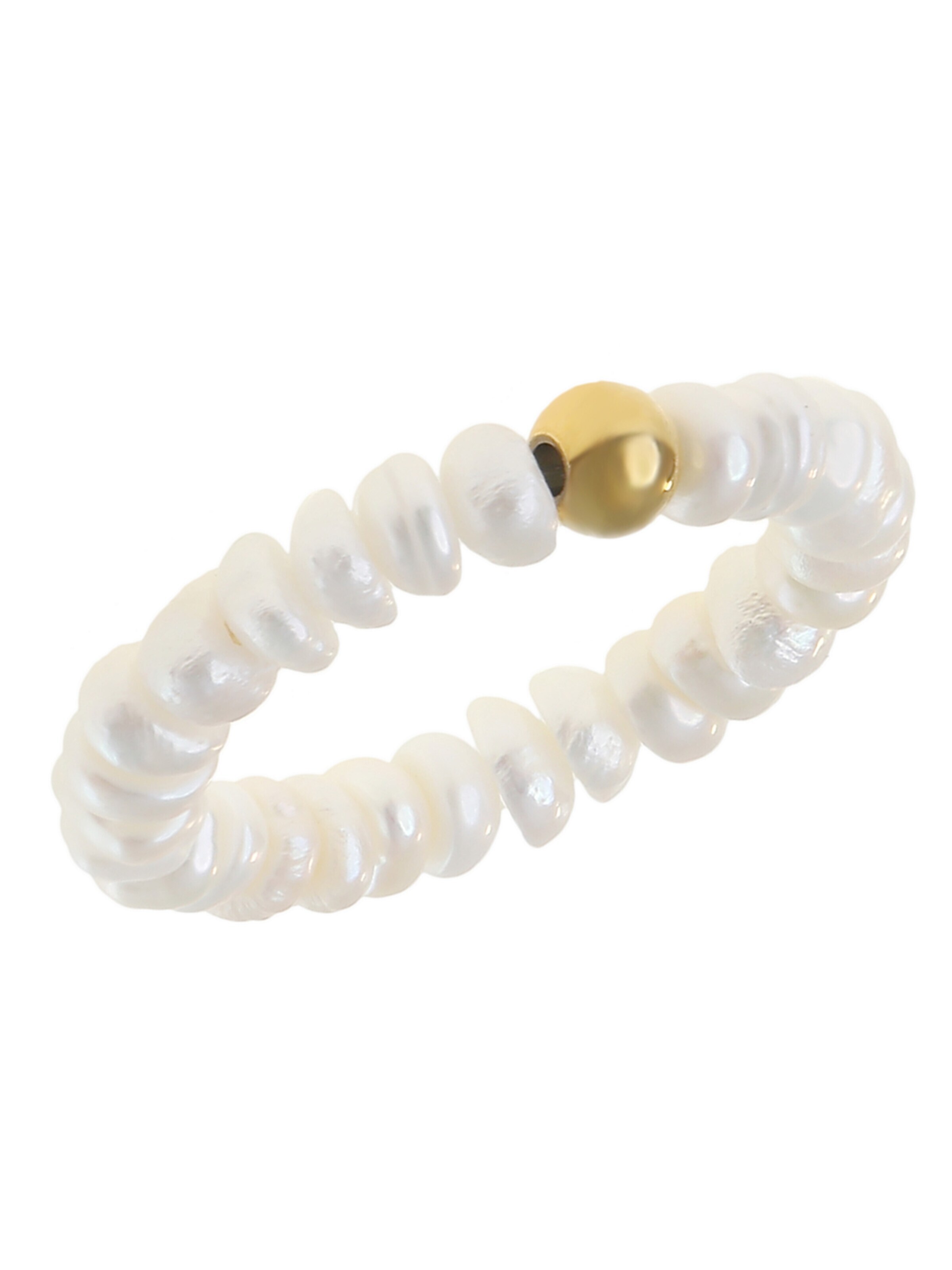 Made by Nami Ring 'Perlenring' in White: front