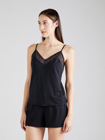 PASSIONATA - Camiseta para dormir 'Camisole' en negro: frente