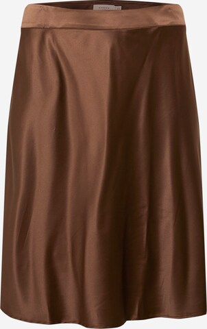 Vila Curve Skirt in Brown: front