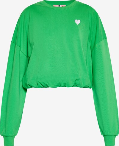 swirly Sweatshirt in grün / weiß, Produktansicht