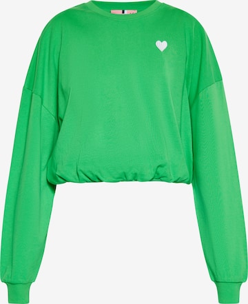 swirly Sweatshirt in Groen: voorkant