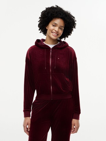 TOMMY HILFIGER Strickjacke 'Essential' in Rot: Vorderseite