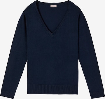 Pullover di oltre in blu: frontale