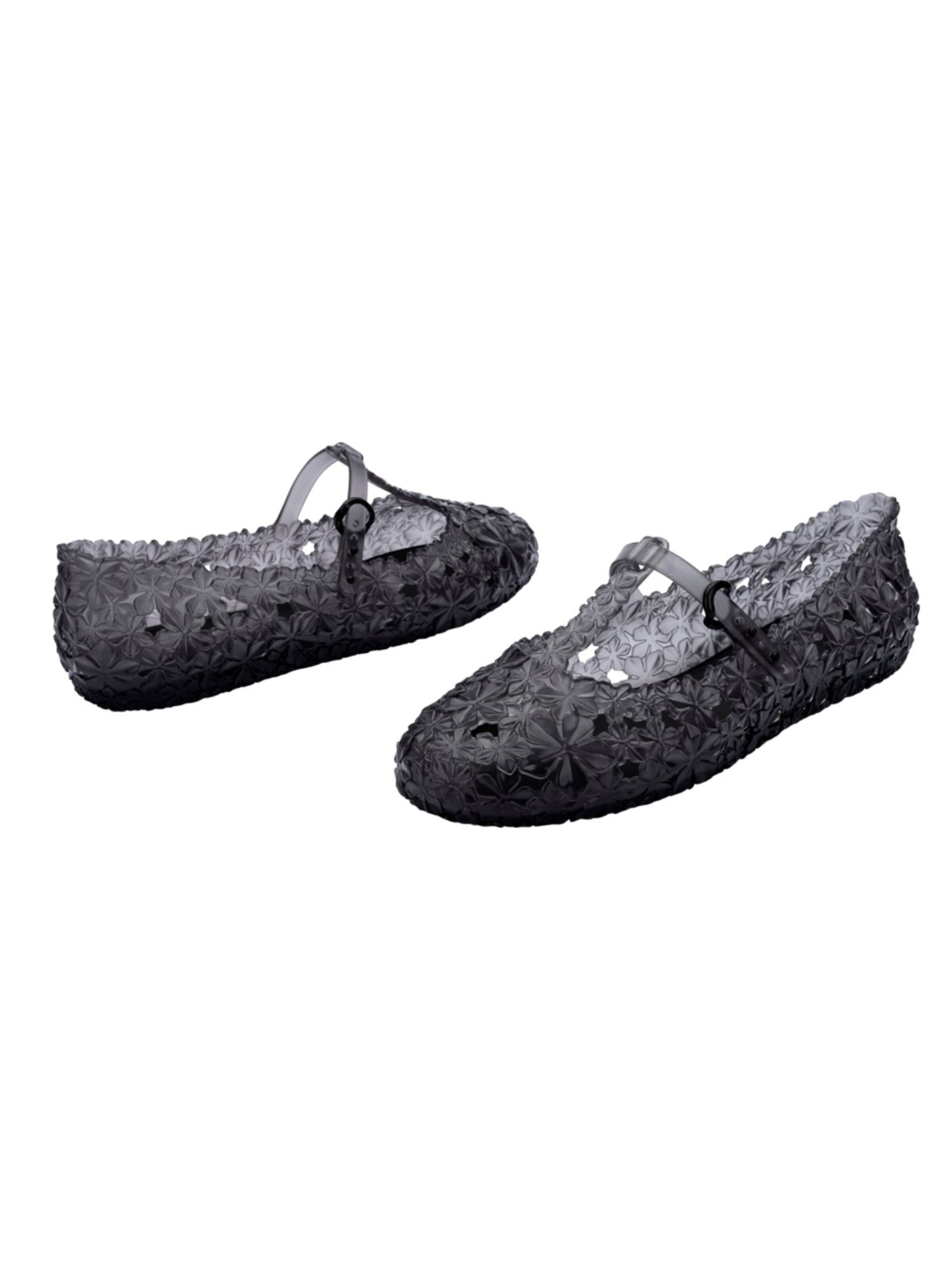 MELISSA Ballerina met riempjes 'Melissa Daphnis x Susan Fang' in Zwart