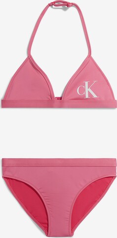 Calvin Klein Swimwear Trojúhelníková Bikiny – pink: přední strana