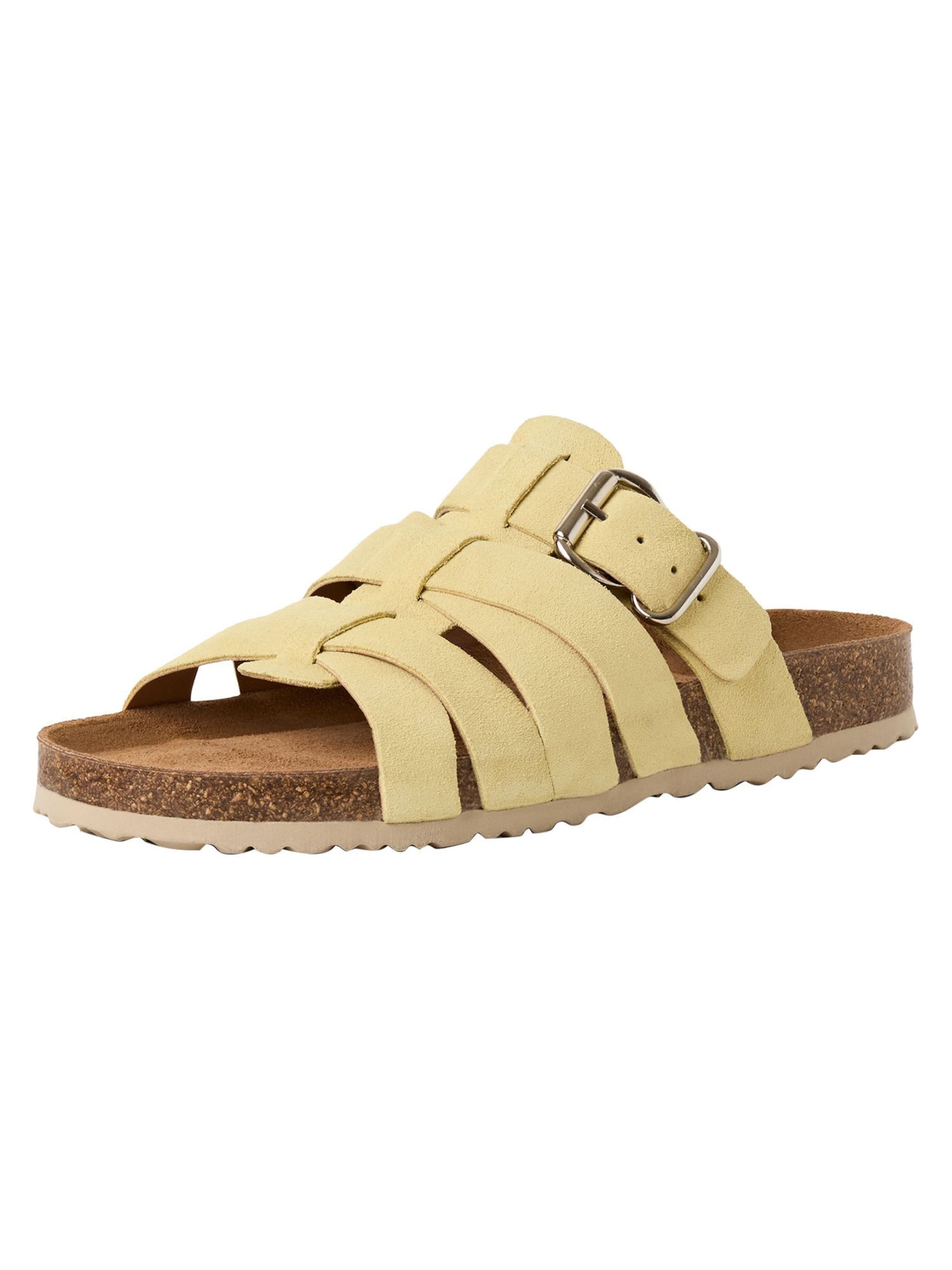 Tamaris Mules in Yellow: front