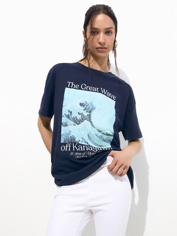 Pull&Bear Shirt in Blauw: voorkant