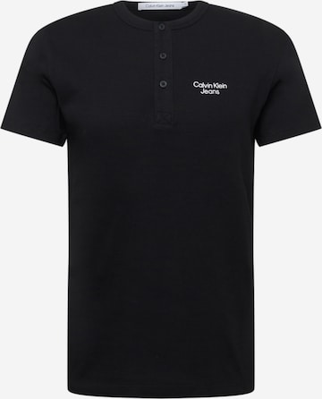 Tricou de la Calvin Klein Jeans pe negru: față