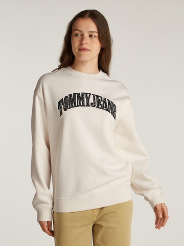 Tommy Jeans Sweatshirt in Weiß: Vorderseite