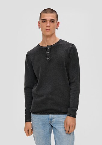 Pull-over QS en gris : devant