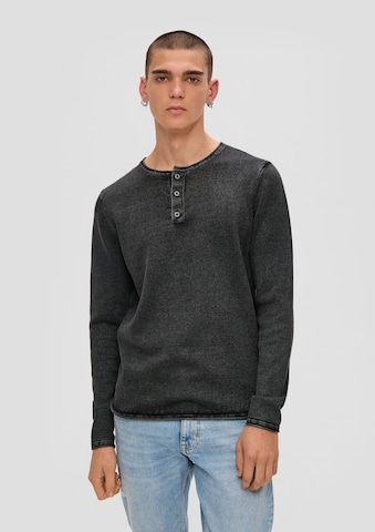 Pull-over QS en gris : devant