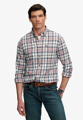 Superdry & Co Regular fit Button Up Shirt in White: front