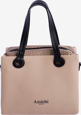 Amichi - Bolso de mano 'Bolso de mano para mujer Maui de piel sintética con cremallera' en beige: frente