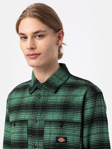DICKIES Regular fit Button Up Shirt 'Evansville' in Green