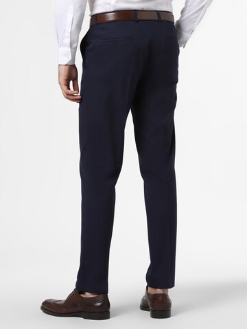 Finshley & Harding Slim fit Pleated Pants in Blue