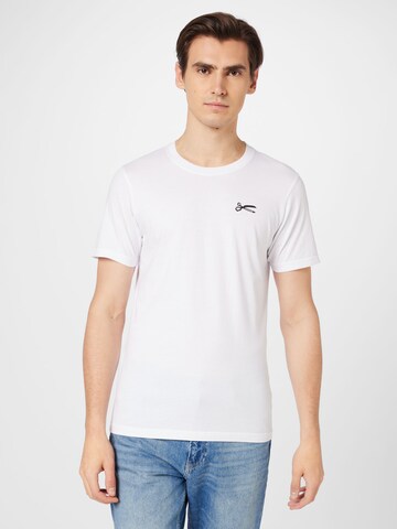 DENHAM - Camiseta 'SCISSOR' en blanco: frente