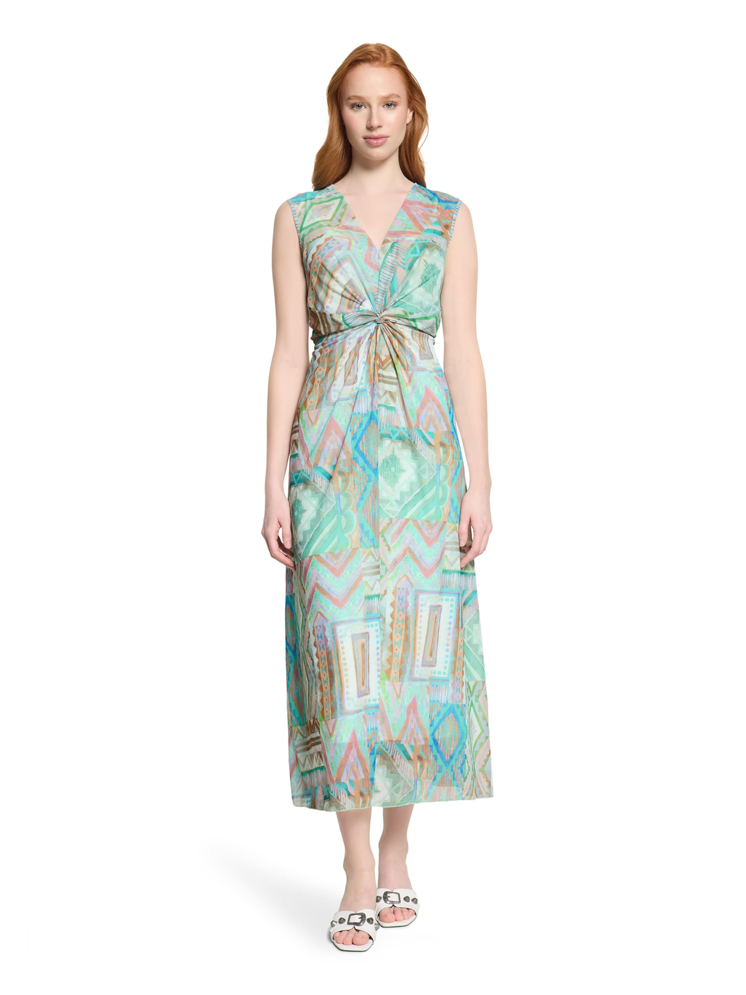 Cartoon Avondjurk in Groen: voorkant