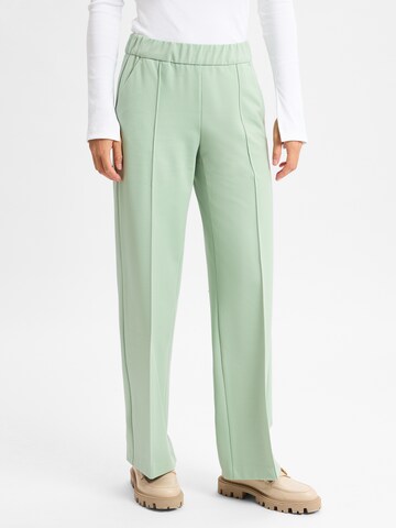 BRAX Wide Leg Bundfaltenhose 'Maine' in Grün: Vorderseite