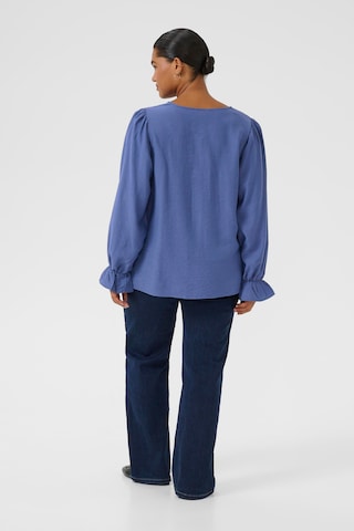 KAFFE CURVE Bluse 'Rya ' in Blau