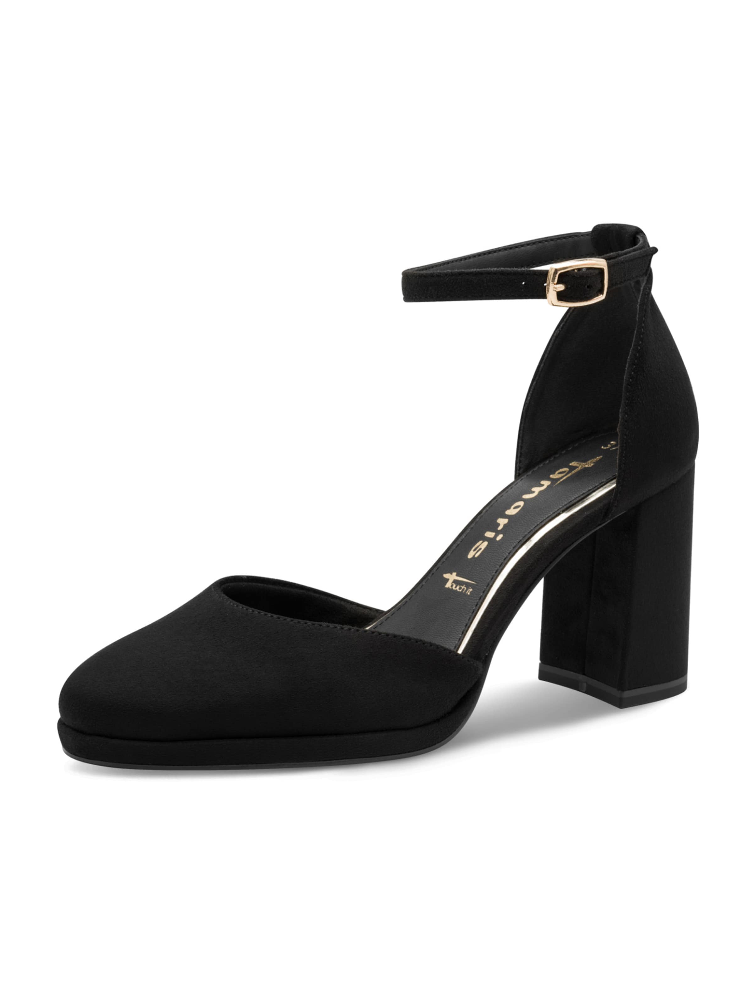 Tamaris Официални дамски обувки в черно: отпред