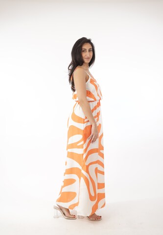 Elara Kjole i orange