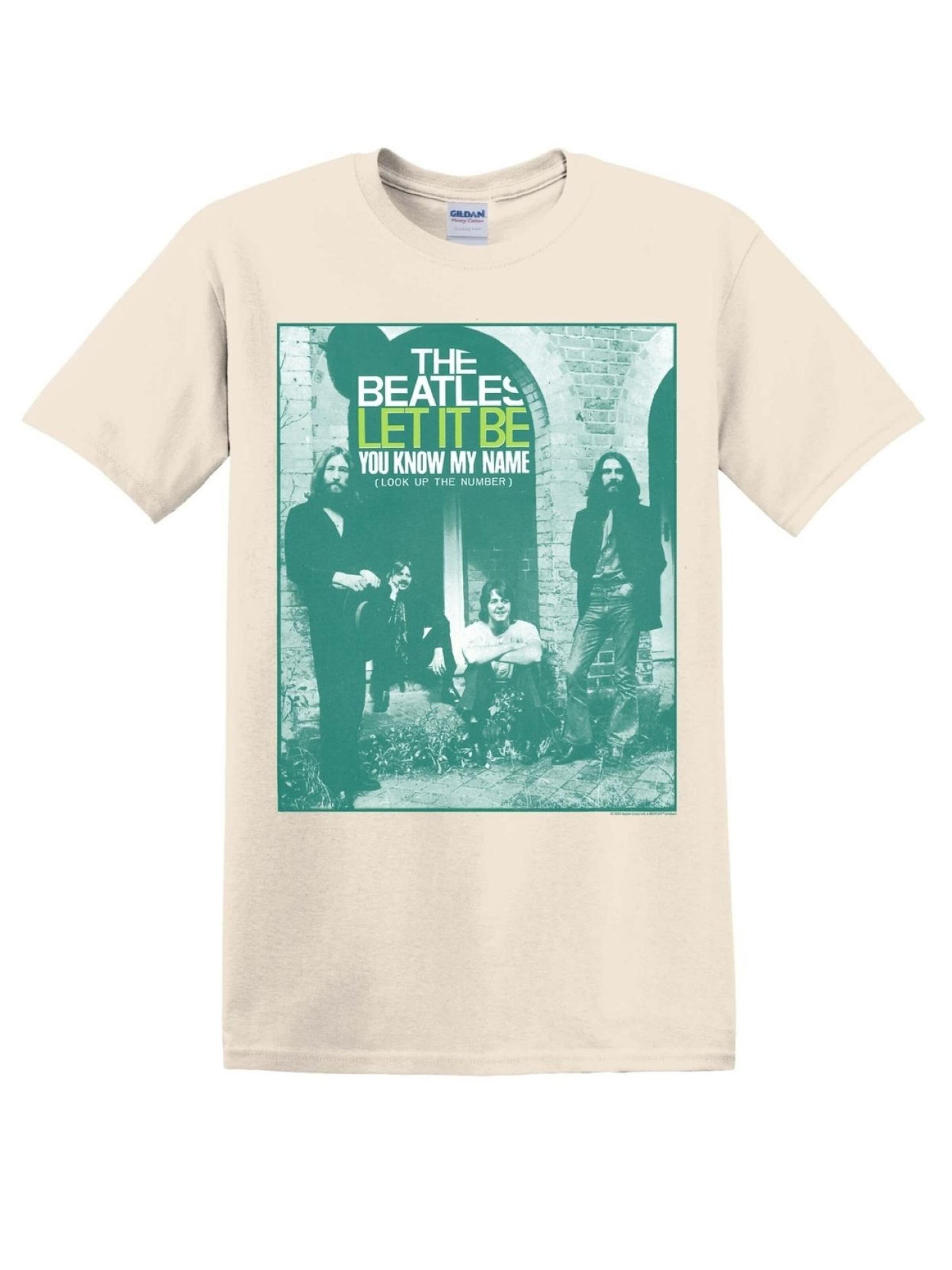 The Beatles - Camiseta 'Beatles – Let It Be (You Know My Name)  T-Shirt' en beige: frente