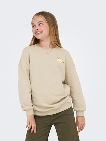 Sweat-shirt 'KOGPHOEBE' ONLY GIRLS en beige : devant