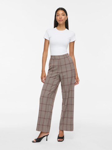 VILA Wide leg Pants 'VIVARONE' in Brown: front