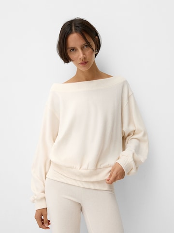 Felpa di Bershka in beige: frontale