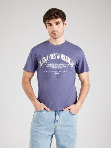 T-Shirt 'JORFREDERIKSBERG MARGATE' JACK & JONES en bleu : devant