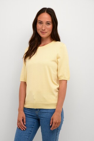 Pullover 'Lizza' di Kaffe in giallo: frontale