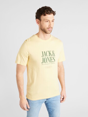 JACK & JONES Póló 'LUCCA' - sárga: elől