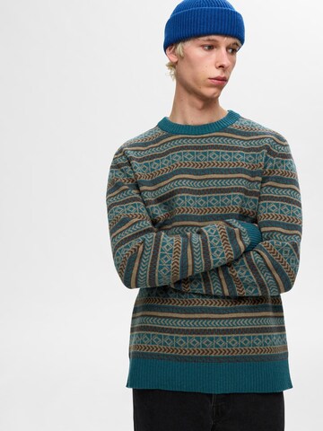 SELECTED HOMME Sweater 'FADE' in Blue