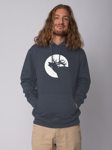 Sweat-shirt ' Röhrender Hirsch ' Watapparel en gris : devant