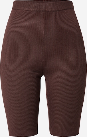 Missguided Skinny Leggings in Brown: front