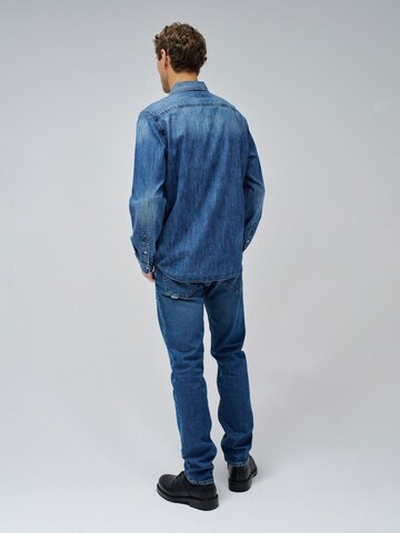 Salsa Jeans Regular fit Overhemd in Blauw